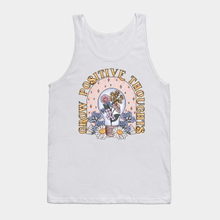 Grow positive thoughts floral lightbulb Tank Top